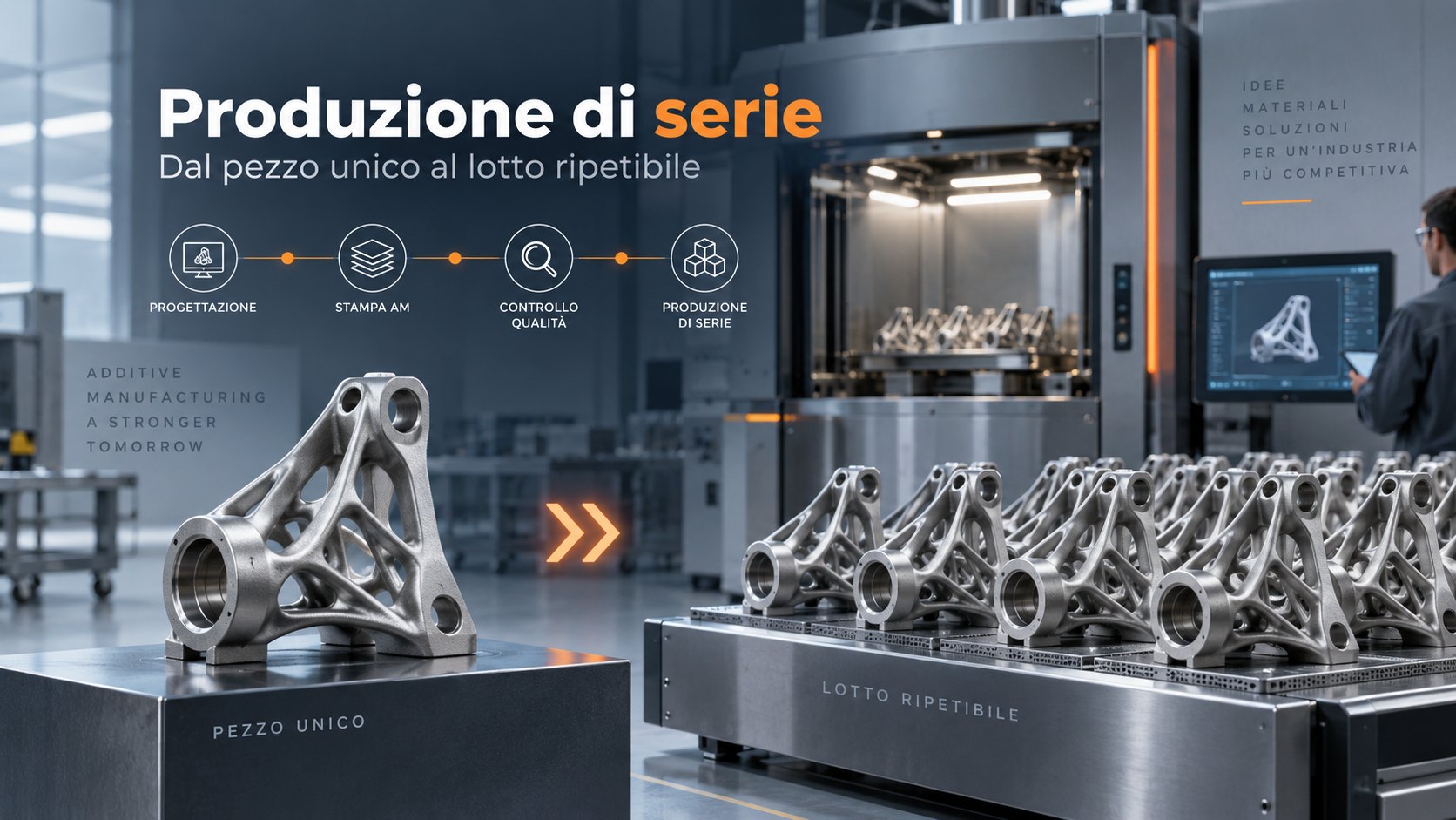 From single part to repeatable batch: design, additive printing, quality control, series production