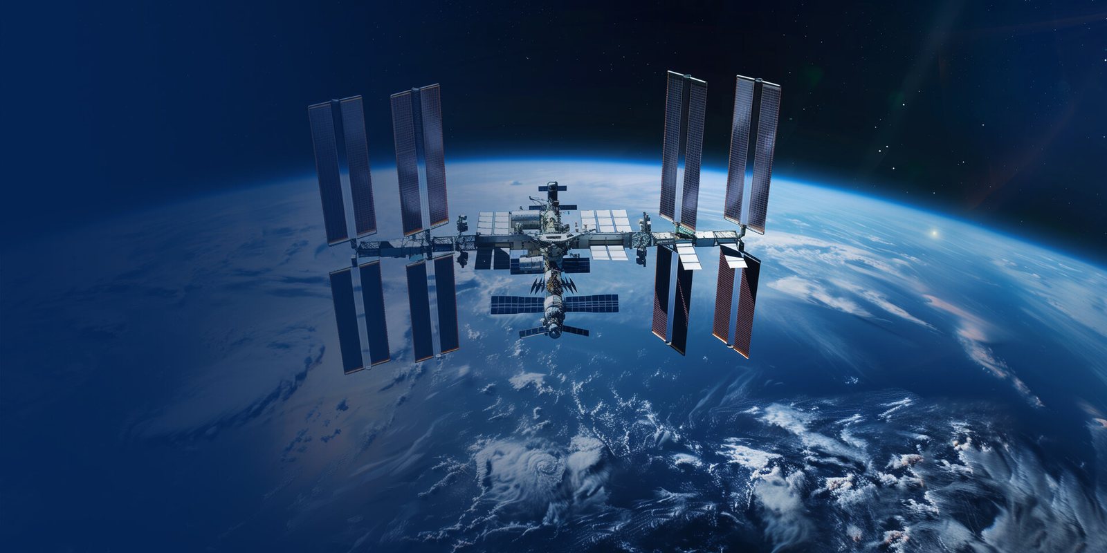 Space station in Earth orbit